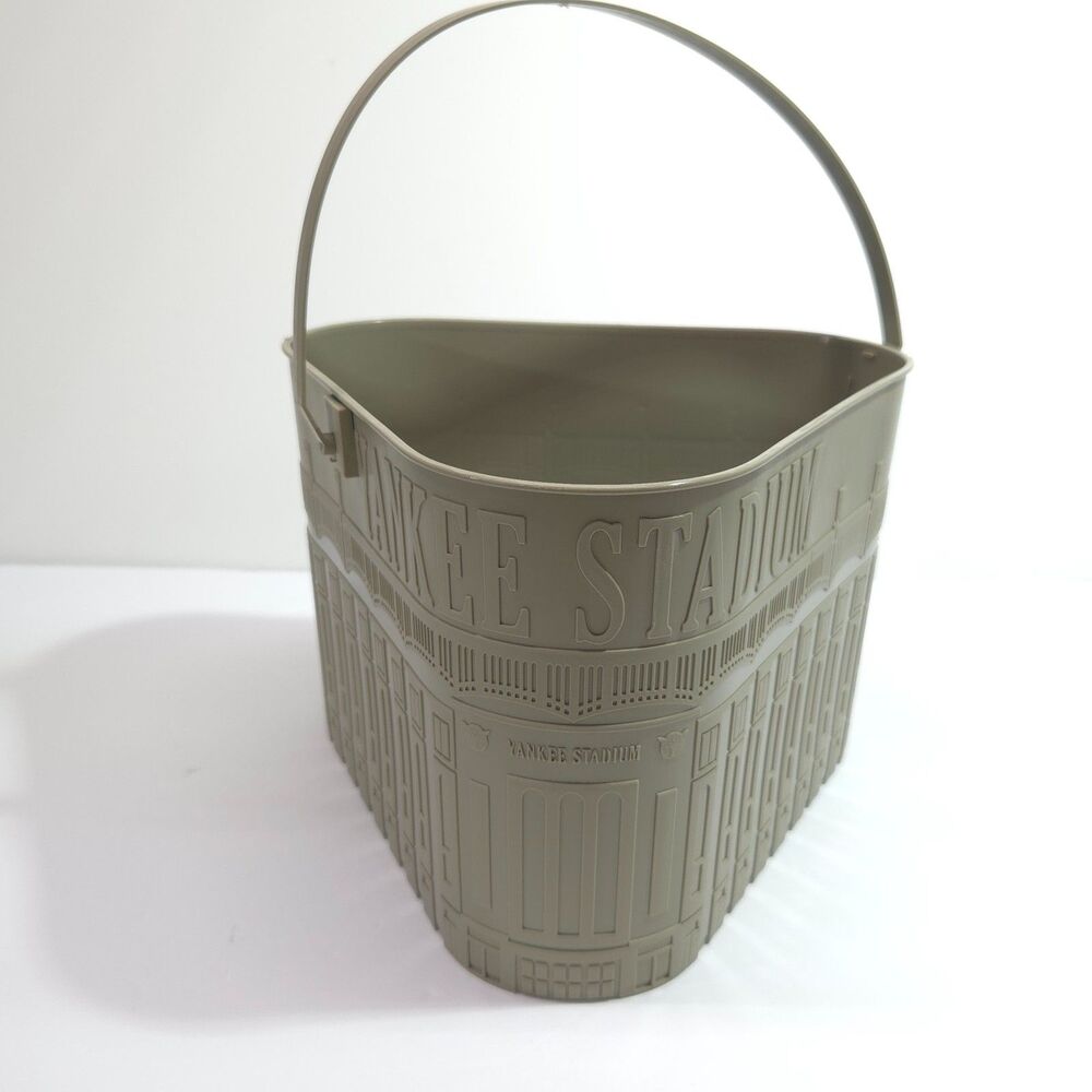 New York Yankee Stadium Plastic Popcorn Bucket Souvenir Pail Handle